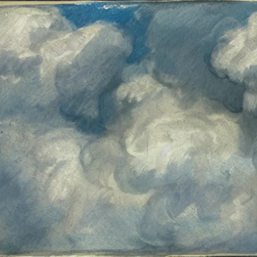 Image similar to clouds in the style of John Constable cloud studies sketches