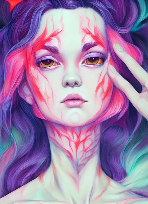 Image similar to dragon painting by martine johanna, ilya kuvshinov, rossdraws, pastel color palette, 2 4 mm lens