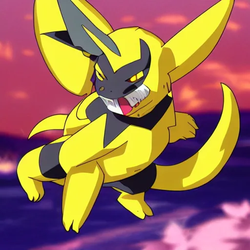 Image similar to renamon from digimon tamers in the moonlight, sakura petals, anime, key art, promo art,