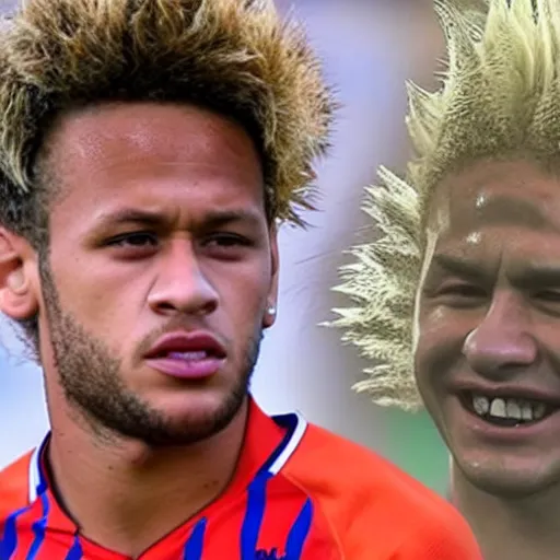 Image similar to super saiyan neymar jr