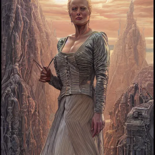 Image similar to Delores, westworld, by Mark Brooks, by Donato Giancola, by Android Jones