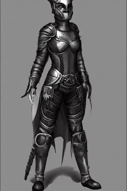 Image similar to female adventurer in tight full - body leather armor of altmer design with white porcelain crow mask, trending in artstation, establishing shot