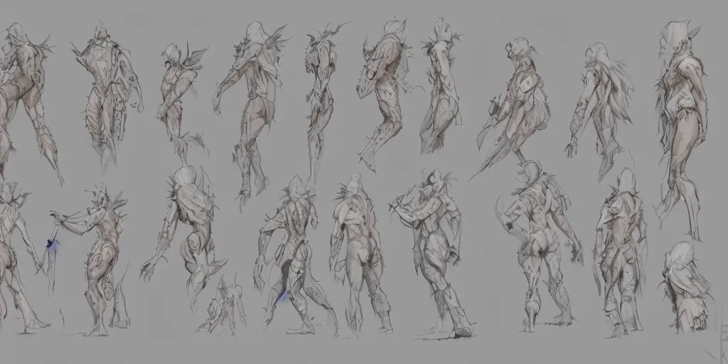 Image similar to character rear view detail designs, Milo Manara, Greg Rutkowski, character sheet, Darek Zabrocki, Karlkka, Jayison Devadas, Phuoc Quan, trending on Artstation, 8K, ultra wide angle, pincushion lens effect