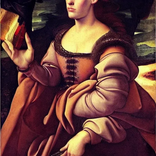 Image similar to renaissance painting of lady gaga