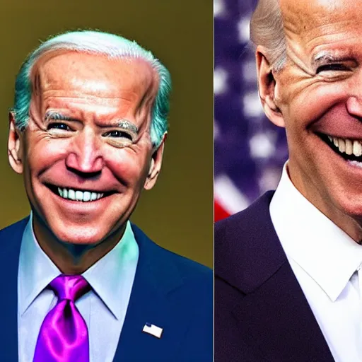 Prompt: president joe waluigi biden, photo, photograph, portrait