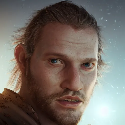 Prompt: portrait art of bjorn ragnarsson 8 k ultra realistic, lens flare, atmosphere, glow, detailed, intricate, full of colour, cinematic lighting, trending on artstation, 4 k, hyperrealistic, focused, extreme details, unreal engine 5, cinematic, masterpiece