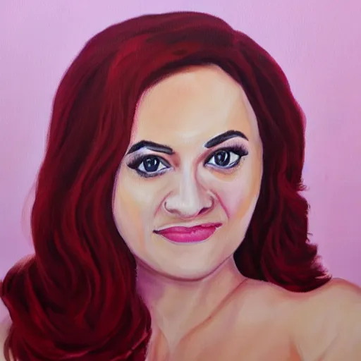 Prompt: a painting of trisha peytas