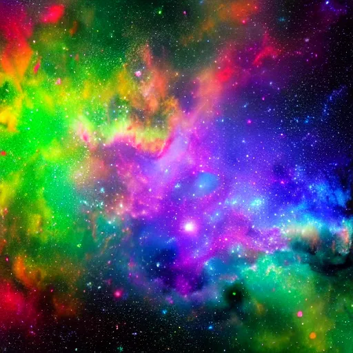 Image similar to dragon composed of nebula and galaxies, vivid colors, extremely high detail, intricate, abstract, 8 k, digital art