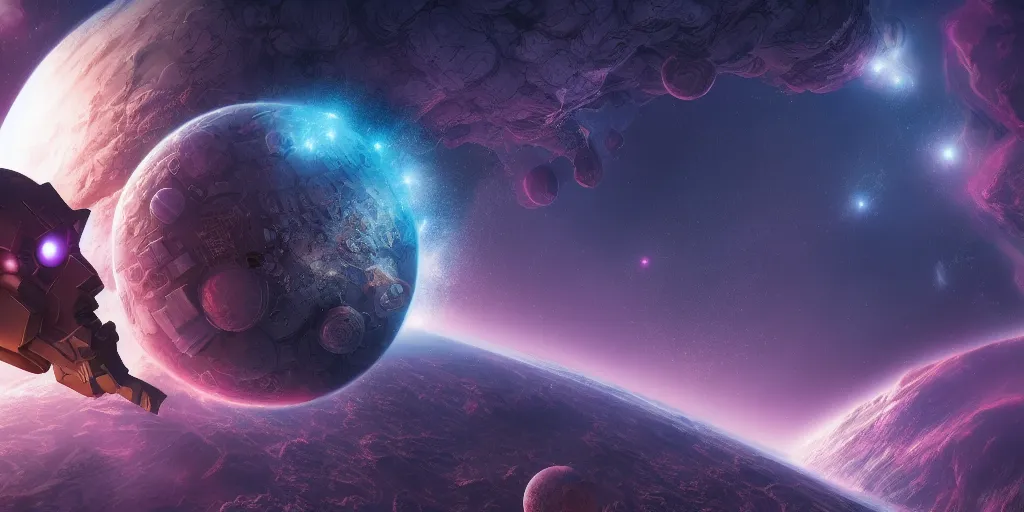 Image similar to Galactus is eating planet Earth, hyperdetailed, artstation, cgsociety, 8k