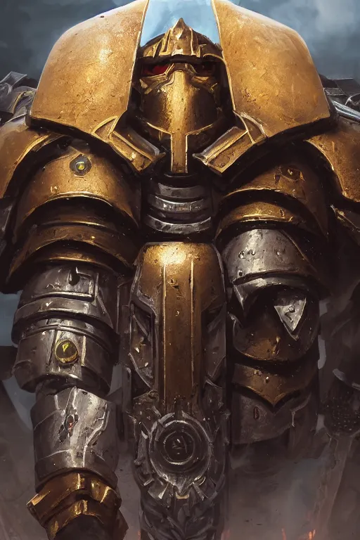 Image similar to armor portrait heros warhammer 4 0 k horus heresy fanart - the primarchs emperor by johannes helgeson animated with vfx concept artist & illustrator global illumination ray tracing hdr fanart arstation zbrush central hardmesh 8 k octane renderer comics stylized