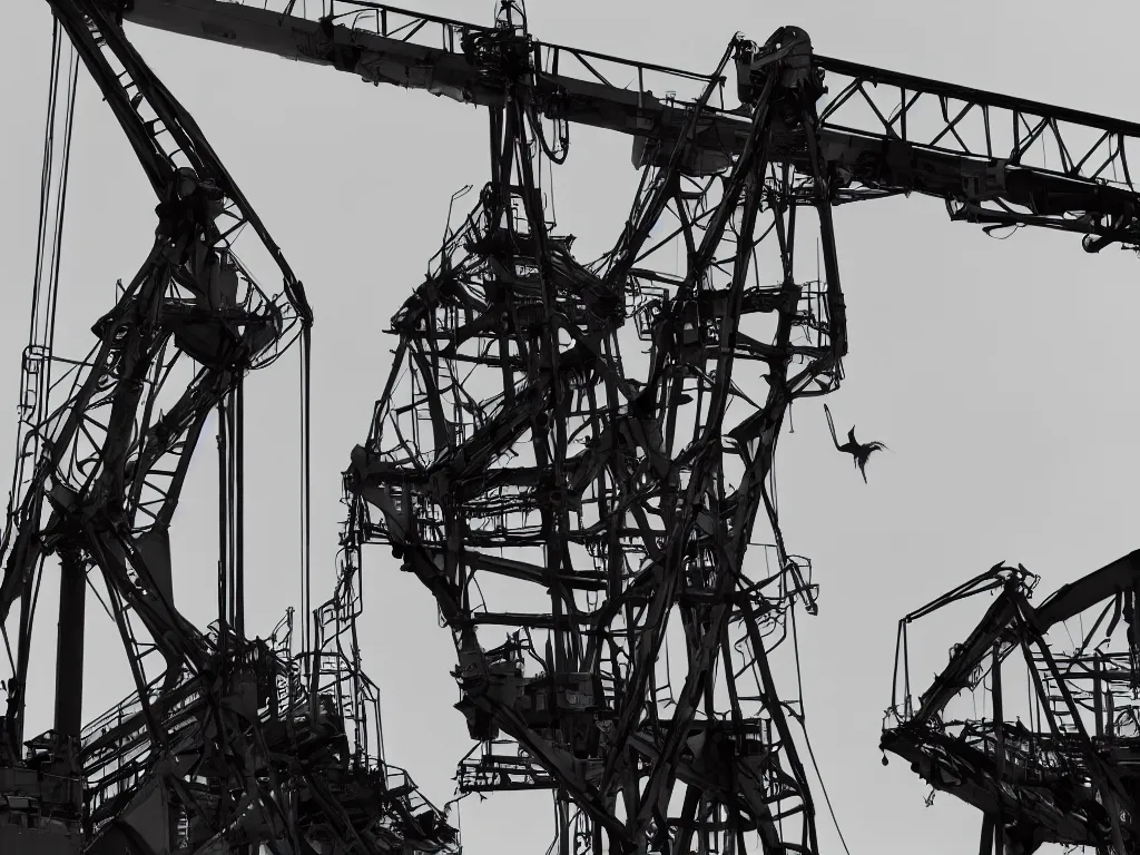 Image similar to industrial revolution crane, close up