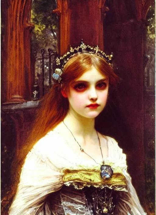 Image similar to ( ( gothic # ) ) princess portrait. by william henry hunt * *, highly detailded