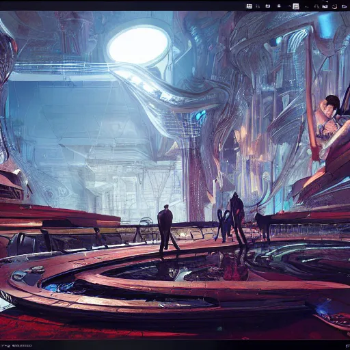 Image similar to cryengine render by android jones, syd mead, and john stephens