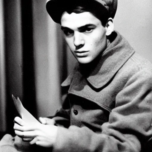 Image similar to 1 9 5 1 photo of holden caulfield from the catcher in the rye