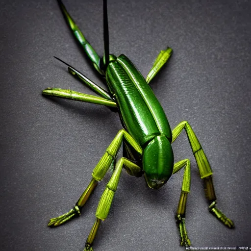 Image similar to national geographic professional photo of scyther, award winning