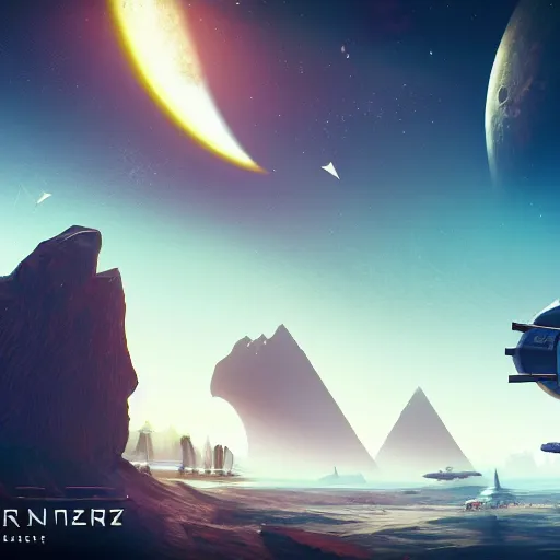 Prompt: no mans sky in star citizen, au naturel, hyper detailed, digital art, trending in artstation, cinematic lighting, studio quality, smooth render, unreal engine 5 rendered, octane rendered, art style by klimt and nixeu and ian sprigger and wlop and krenz cushart, no mans sky, star citizen,