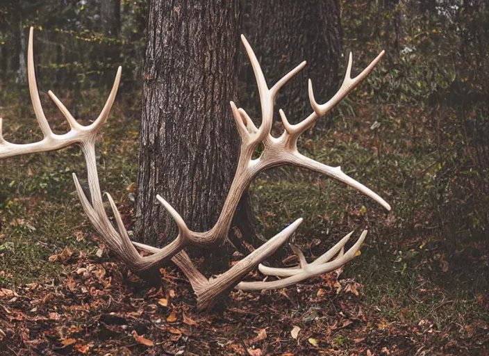 Prompt: a large styrofoam cup with four point antlers growing out of it, photography, high definition