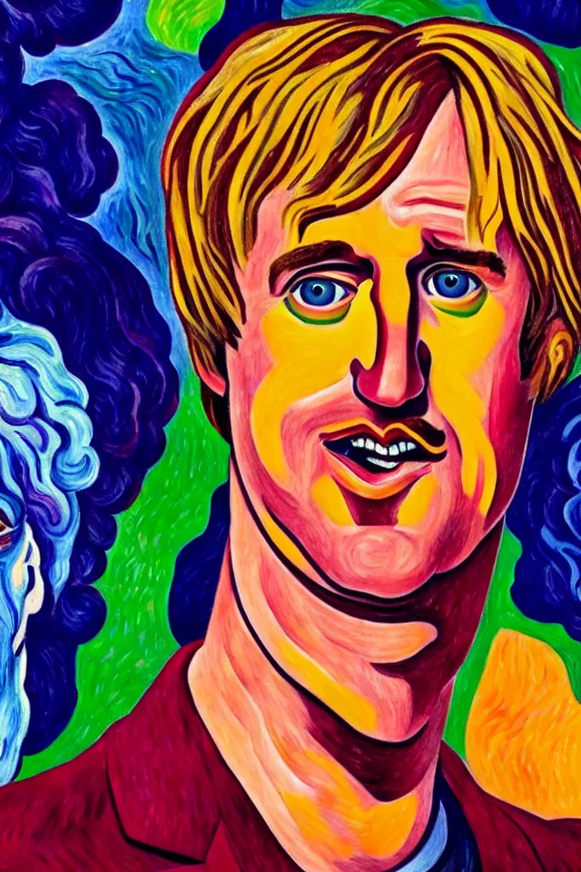 Prompt: bizarre neo - fauvism portrait of owen wilson in a sea of thousands of highly detailed potatos, dramatic cinematic lighting, 8 k, beautiful intricate painting