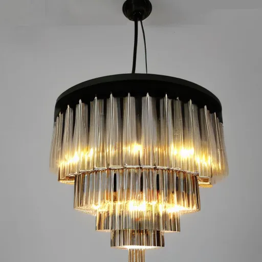 Image similar to ultra modern roaring twenties chandelier light fitting