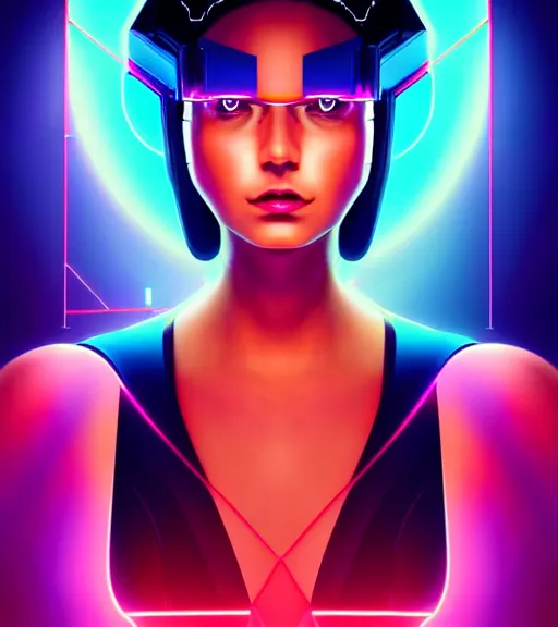 Image similar to symmetry!! latin princess of technology, solid cube of light, hard edges, product render retro - futuristic poster scifi, lasers and neon circuits, beautiful woman latin princess, intricate, elegant, highly detailed, digital painting, artstation, concept art, smooth, sharp focus, illustration, dreamlike, art by artgerm