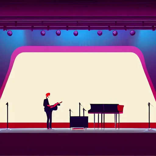 Image similar to a 2 d concert hall, design, vector art, digital art, portrait, 4 k, 8 k, sharp focus, smooth, illustration, room, concept art