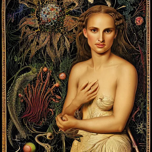 Image similar to portrait of natalie portman by ernst haeckel