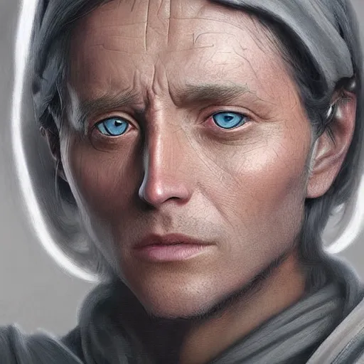 Image similar to stunning digital painting of a jedi master, highly realistic, highly detailed