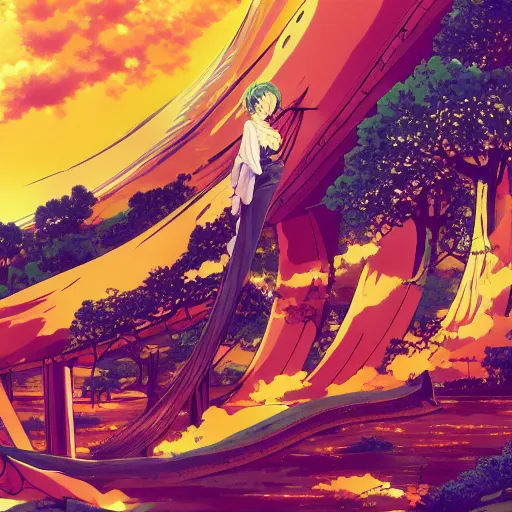 Prompt: anime surudenise anime japan aesthetic wallpaper