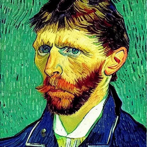 Prompt: painting of peter beardsley by van gogh