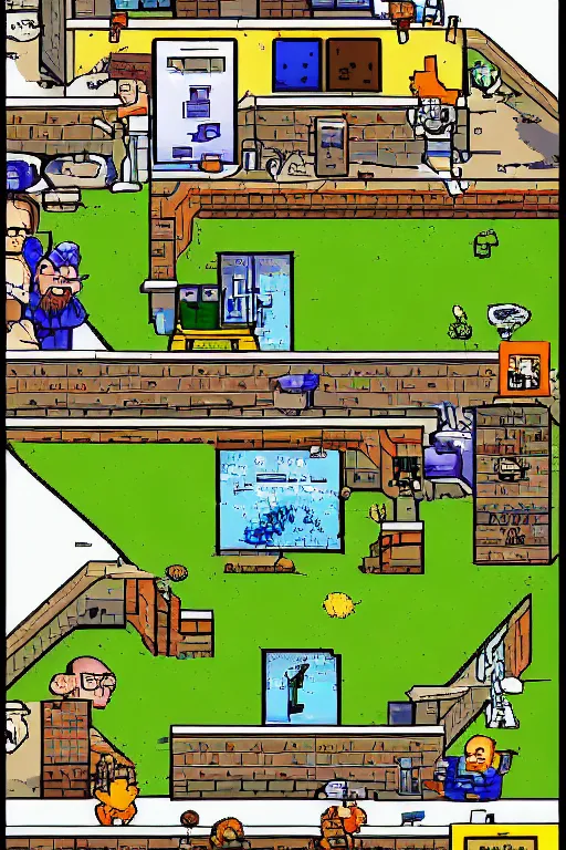 Prompt: a breaking bad video game game developed for the philips cd - i by philips interactive media, walter white, screenshot