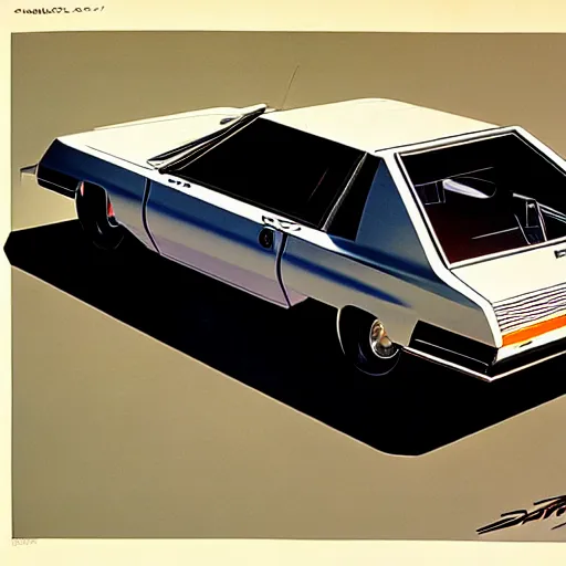 Prompt: concept art for a car that kills the driver, painted by syd mead, high quality
