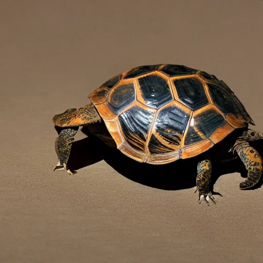 Prompt: photograph of a tortoise and moth hybrid