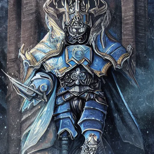 Prompt: the lich king artwork by mendoza eddie