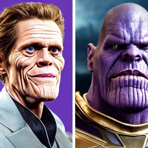 Image similar to william dafoe as thanos