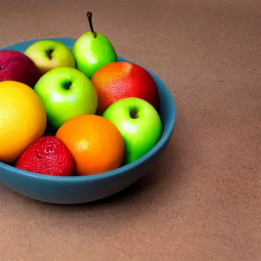 Prompt: bowl of fruit, hd