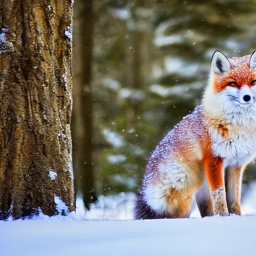 Prompt: 📷 Snow fox 📸