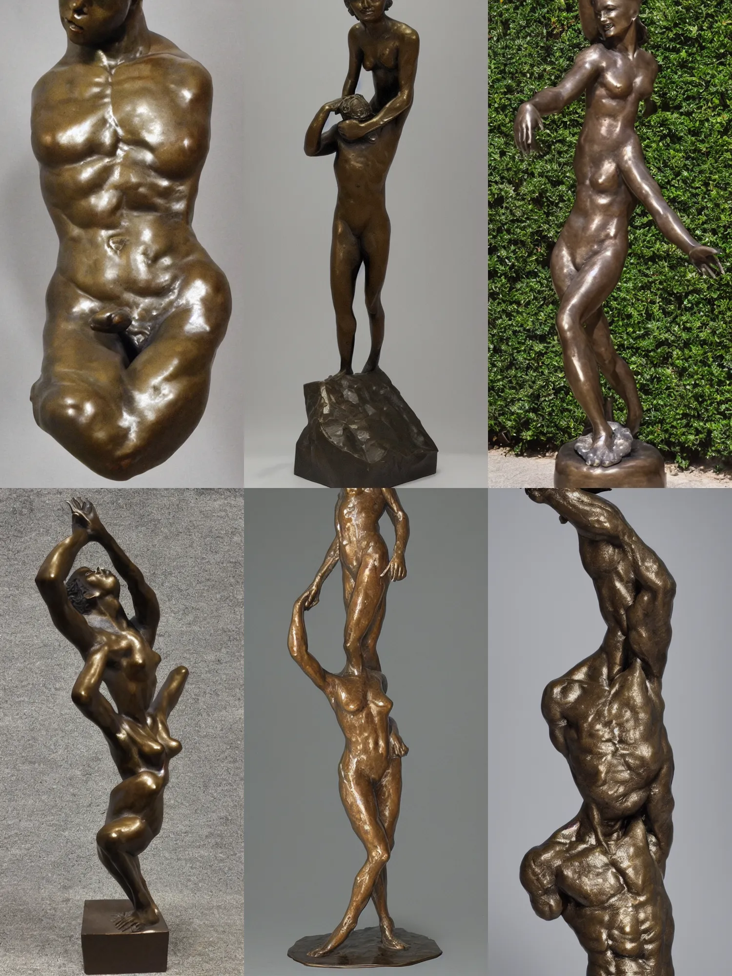 Prompt: Original bronze statue designed by the worlds greatest Artist, 4k