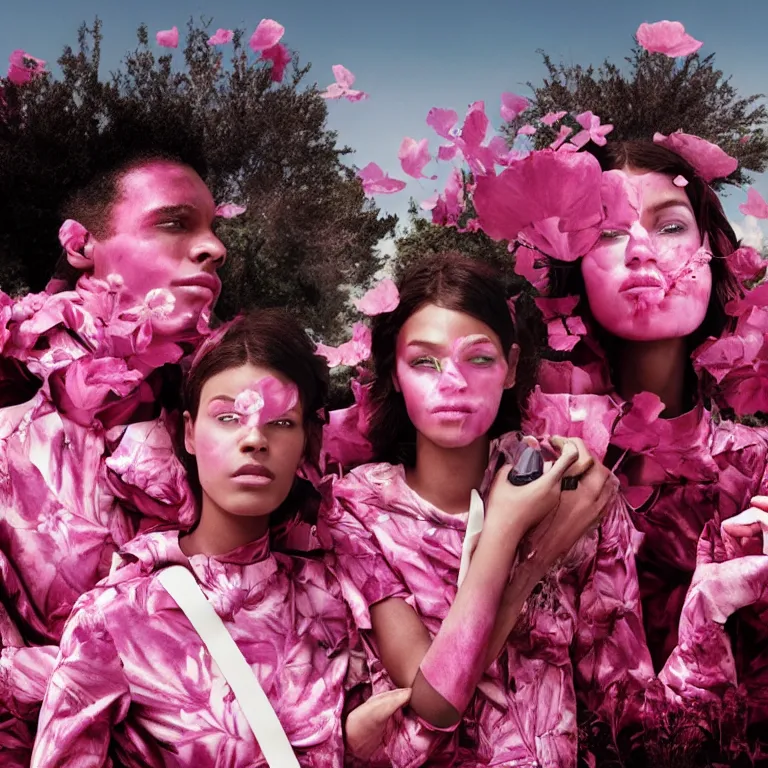 Image similar to portrait fragrance advertising campaign by richard mosse