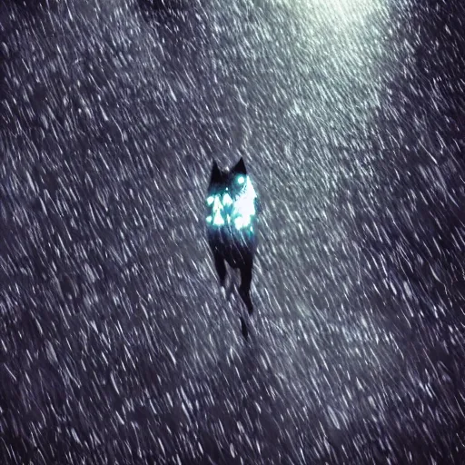 Prompt: an anthropomorphic male wolf running in the streets, night, rain, cinematic, photograph, volumetric lighting, f 8 aperture, cinematic eastman 5 3 8 4 film, photorealistic