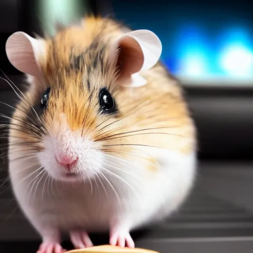 Image similar to photo of the cinema screen, a movie about hamsters, unedited, sharp focus, 8 k