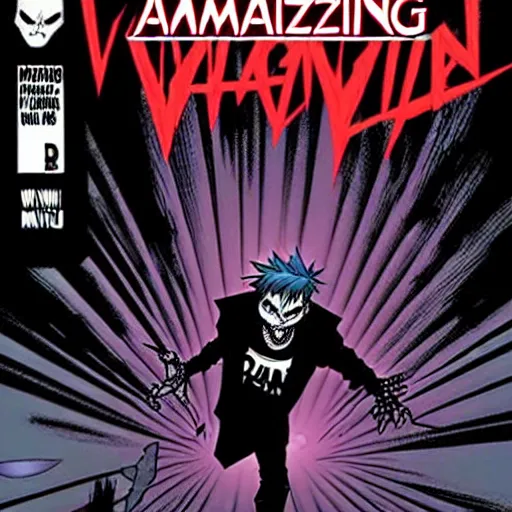 Prompt: amazing comic book art of a punk vampire hiding from the police in a dark alley, comic cover, award - winning, masterpiece, drawn by greg capullo and sean murphy and peach momoko and russell dauterman and ryan ottley