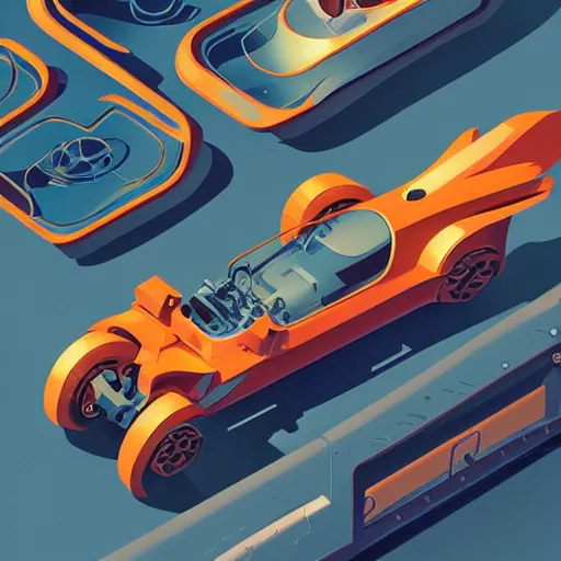 Prompt: isometric hotrod drag racer, extended front axle, large back wheels, concept art by petros afshar and christopher balaskas and marius borgeaud and kiliain eng, well proportioned, highly detailed