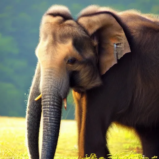 Image similar to fuzzy very hairy asian elephant hd nature photography