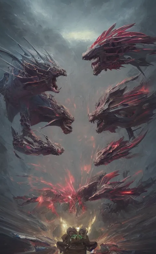 Image similar to portrait of pokemon battling in stadium, symmetrical face features, front game card, drark, marvel comics, dark, intricate, highly detailed, smooth, artstation, digital illustration by ruan jia and mandy jurgens and artgerm and wayne barlowe and greg rutkowski and zdislav beksinski