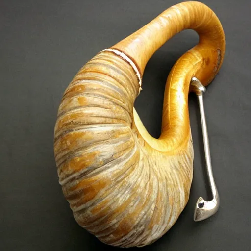 Image similar to a shofar, ram's horn