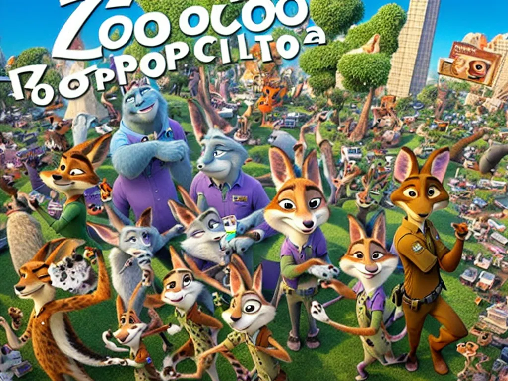 Zootopia (2016), Walt Disney Animation Studios, Blu, Stable Diffusion