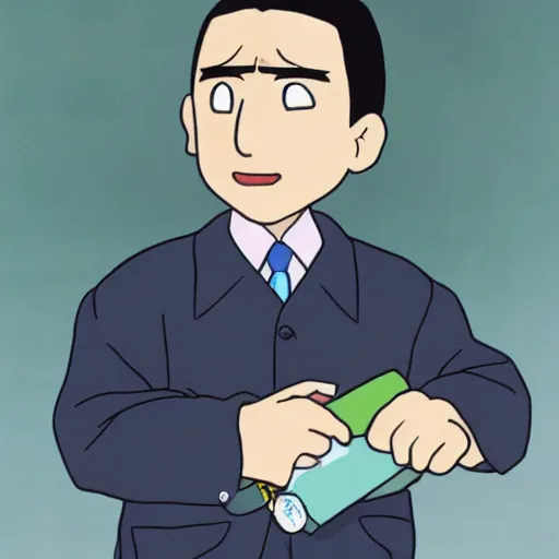 Image similar to photorealistic image of crayon shin chan as a human