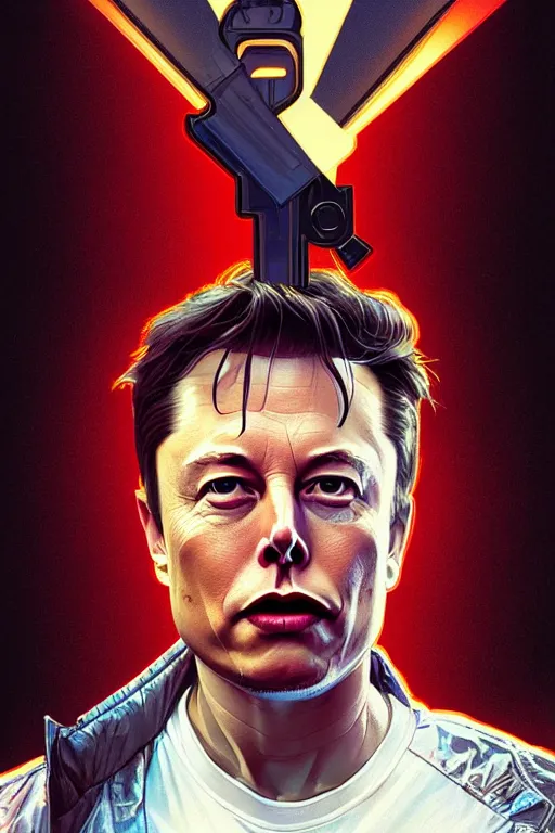 Image similar to elon musk as marty mcfly, realistic portrait, symmetrical, highly detailed, digital painting, artstation, concept art, smooth, sharp focus, illustration, cinematic lighting, art by artgerm and greg rutkowski and alphonse mucha