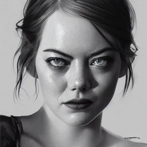 Image similar to emma stone, absurdly beautiful, elegant, young sensual graceful, ultrafine hyperrealistic detailed face illustration by kim jung gi, irakli nadar, sharp focus, saturated colors, octopath traveler, final fantasy, unreal engine highly rendered, global illumination, radiant light, intricate environment