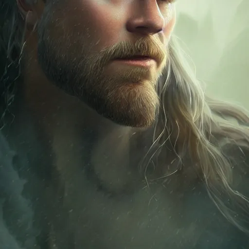 Image similar to Thor, portrait, 4k, artstation, cgsociety, award-winning, masterpiece, stunning, beautiful, glorious, powerful, fantasy art